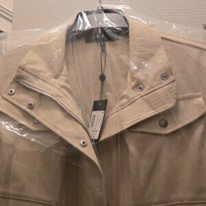 NWT Rag & Bone Trail Long Sleeve Cotton Crop Jacket in Ecru Beige M